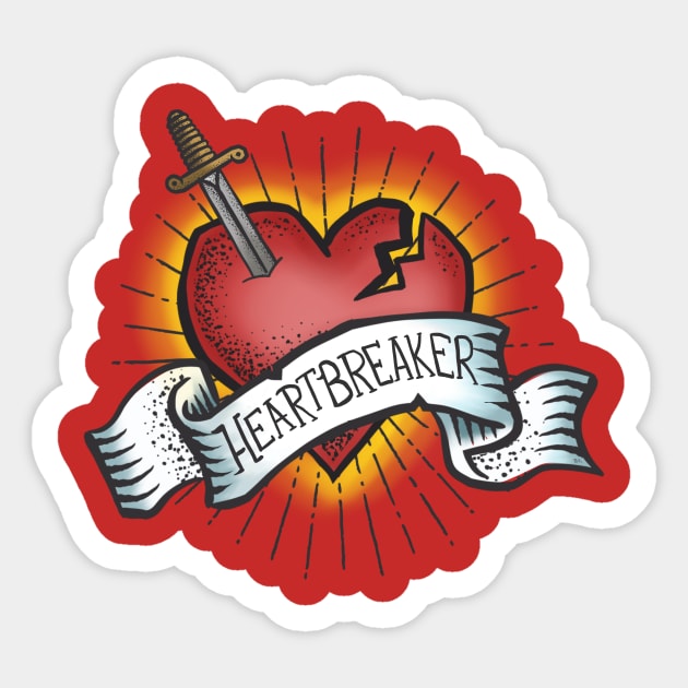 Heartbreaker Sticker by LittleBunnySunshine